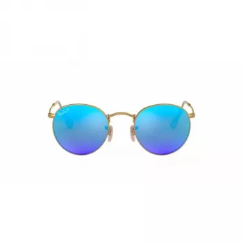 Ray-Ban RB3447 Round Metal saulesbrilles Gold/Orange Flash 50mm