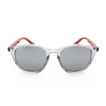 Ray-Ban RJ9070S70636G Bērnu saulesbrilles Caurspīdīgi pelēks Propionāta rāmis Gaiši zili gradienta stikli 46mm