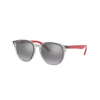 Ray-Ban RJ9070S70636G Bērnu saulesbrilles Caurspīdīgi pelēks Propionāta rāmis Gaiši zili gradienta stikli 46mm