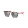 Ray-Ban RJ9070S70636G Bērnu saulesbrilles Caurspīdīgi pelēks Propionāta rāmis Gaiši zili gradienta stikli 46mm