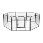 REBEL ANIMALS Modular Dog Playpen, Steel Enclosure, Size S, 8 Panels 80x60 cm, RA-1206