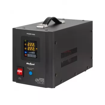 Rebel POWER-1000 Nepārtrauktās barošanas avots - Tīra sinusoidālā viļņa pārveidotājs ar uzlādes funkciju 12V 230V 1000VA/700W