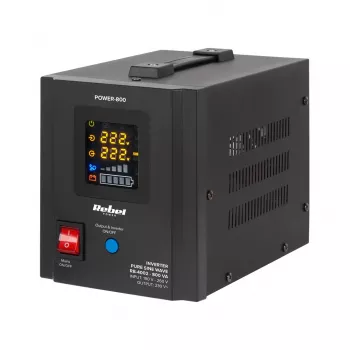 Rebel POWER-800 Nepārtrauktās barošanas avots - Tīrs sinusoidālais vilnis 800VA/500W 12V 230V