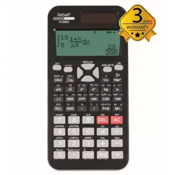 REBELL Scientific Calculator SC2080 – 240 funkcijas, 2 rindu LCD, darbojas ar bateriju, melns