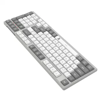 Redragon BK-7113 SCISSOR pilna izmēra vadu spēļu tastatūra - RGB fona apgaismojums, zema profila šķērssviru slēdži, 104 taustiņi, Anti-Ghosting, melna