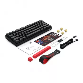 Redragon FIZZ Magnetic Plus 60% RGB spēļu klaviatūra - melna