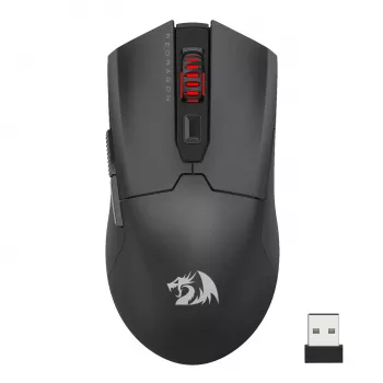 Redragon FYZU M995 PRO bezvadu spēļu pele - melna, 26K DPI Pixart 3395, trīs režīmi, 9 pogas, RGB, 70h baterija