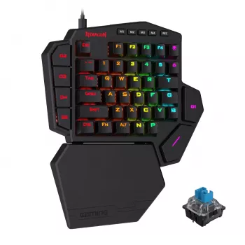 Redragon K585 DITI ELITE PRO RGB 40% bezvadu mehāniskā spēļu tastatūra - zili slēdži