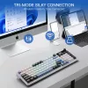 Redragon K719WGB GALATIN RGB PRO pilna izmēra bezvadu mehāniskā spēļu klaviatūra - balta