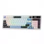 Redragon K719WGB GALATIN RGB PRO pilna izmēra bezvadu mehāniskā spēļu klaviatūra - balta