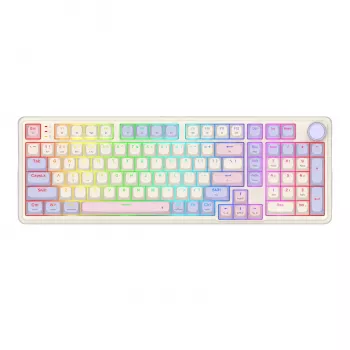 Redragon K768VI-WL Tri-Mode RGB mehāniskā spēļu tastatūra – 100 taustiņi, hot-swappable (melna)