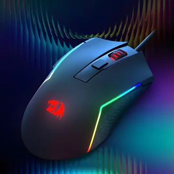 Redragon M616 TRIDENT 10000DPI RGB spēļu pele - Melna