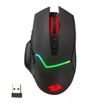 REDRAGON Mirage Pro 8000DPI RGB bezvadu spēļu pele - Melna