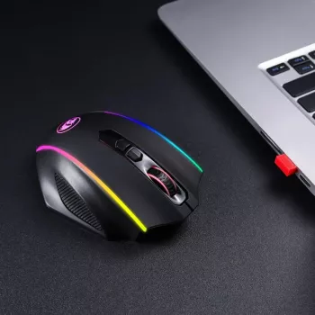REDRAGON PERDICTION 4 12400DPI RGB MMO ergonomiska spēļu pele - Melna