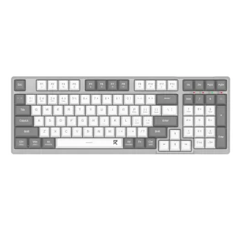 Redragon RD-BK-7111 60% Tri-Mode Low-Profile mehāniskā tastatūra, RGB apgaismojums, Hot-Swappable, Melna/Balta