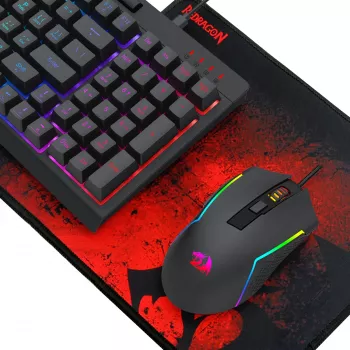 Redragon RD-S149 4-in-1 Gaming komplekts: RGB tastatūra, optiskā pele, austiņas un paklājiņš