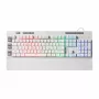 REDRAGON SHIVA membrānas tastatūra - balta, pilna izmēra RGB fona apgaismojums, 6 makro taustiņi, noņemams plaukstu atbalsts, vadu USB