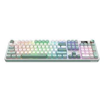 Redragon WYVERN K761 Pro pilna izmēra RGB bezvadu mehāniskā spēļu klaviatūra - balta/zaļa