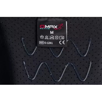 REH Stabilmax O-1241/XXL atvērts īsais ceļa stiprinājums ar elastīgiem stabilizatoriem, perforēts neoprēns, melns, XXL izmērs