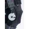 REH Stabilmax O-1243/4XL Atvērts garais ceļa fiksators ar regulējamām siksnām, melns, 4XL