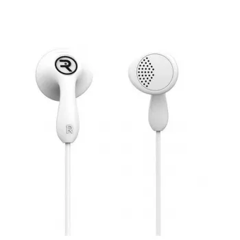 REMAX Universal Earphone RM-301 Vadu Iekšauss Austiņas ar Mikrofonu, 3.5mm Jack, Balts