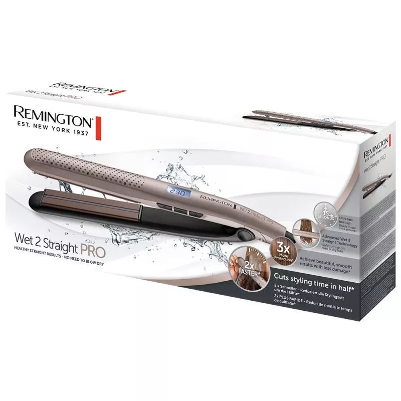 Remington Wet 2 Straight PRO matu taisnotājs S7970 rozā/zelta