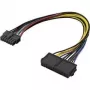 Renkforce ATX 14-pin uz 24-pin barošanas adaptera kabelis 0,25 m daudzkrāsu 1430710