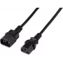 Renkforce Deluxe barošanas pagarinātāja kabelis C13 uz C14 2 m melns RF-7176936