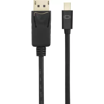 Renkforce Mini DisplayPort uz DisplayPort kabelis 1,5 m, melns, ar zelta pārklājuma kontaktiem RF-4538174