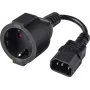 Renkforce strāvas adaptera kabelis C14 uz Schuko ligzdu 0,15 m melns RF-7176926