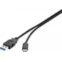 Renkforce RF-3241262 USB 3.2 Gen 1 kabelis USB-A uz USB-C 0,3 m melns
