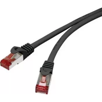 Renkforce RF-4737380 Cat6 S/FTP tīkla kabelis, 1 m, zelta pārklājuma RJ-45, pelēks