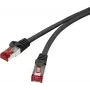 Renkforce RF-4737380 Cat6 S/FTP tīkla kabelis, 1 m, zelta pārklājuma RJ-45, pelēks