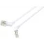 Renkforce RF-6071566 CAT 6a F/UTP tīkla savienojuma kabelis, RJ45, 1 m, balts, 360° rotējoši savienotāji, leņķiska izeja