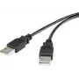 Renkforce USB 2.0 kabelis A uz A 1,8m melns ar zelta pārklājumu RF-4463037