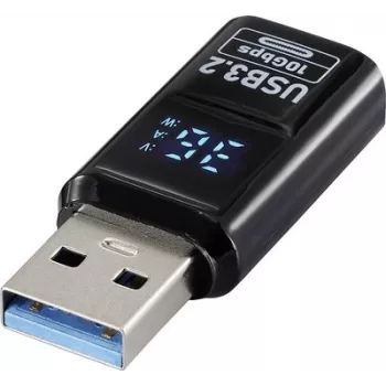 Renkforce USB 3.2 Gen 2 adapteris, USB-A tēviņš uz USB-A mātīti, 10 Gbps, melns RF-6826676