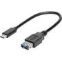 renkforce USB-C uz USB 3.0 A adaptera kabelis ar OTG, 0,15 m, melns, ar zelta pārklājuma kontaktiem