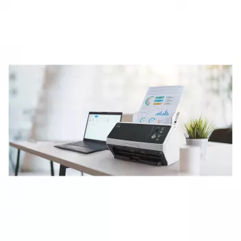 Ricoh fi-8150 Duplex Document Scanner ar 100 lapu ADF, 50 ppm/100 ipm, USB 3.2 un Gigabit Ethernet, 600 dpi, Clear Image Capture