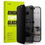 Ringke iPhone 15/16 Screen Protector Easy Slide Privacy Tempered Glass 9H ar montāžas šablonu (2 iepakojumā) Caurspīdīgs