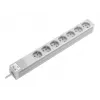 Rittal 7240510 1U 19 collu Rack PDU, 7x CEE 7/5 kontaktligzdas, 230V 16A, 2m kabelis, pelēks