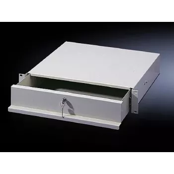Rittal Rack Storage Drawer 7282.035 - 1U 19 collu uzglabāšanas atvilktne, gaiši pelēka (RAL 7035)