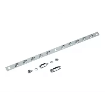 Rittal SZ 2413.375 plakanā kopne, 10 pieslēgumi, tērauds, 375 mm, 100 A, 690 V AC