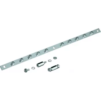 Rittal SZ 2413.375 plakanā kopne, 10 pieslēgumi, tērauds, 375 mm, 100 A, 690 V AC