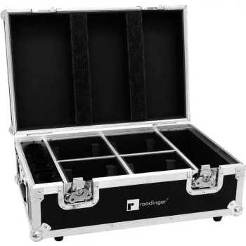 ROADINGER Flight Case 4x AKKU TL-3 Trusslight QuickDMX ar iebūvētu uzlādi 31005126
