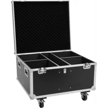 Roadinger Flight Case 4x THA-100F MK3 ar ritentiņiem, melns, 885x780x620 mm, 100 kg