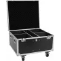 Roadinger Flight Case 4x THA-100F MK3 ar ritentiņiem, melns, 885x780x620 mm, 100 kg