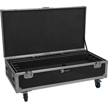 ROADINGER Flight Case 8x AKKU IP Pixel Tube 360° PRO CRMX ar uzlādes funkciju un riteņiem