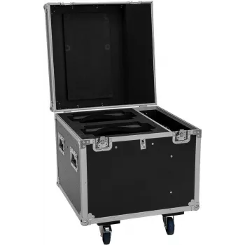 ROADINGER Flightcase PRO 2x IP TMH-W285 ar riteņiem, melns, 100 kg slodzes ietilpība