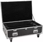 ROADINGER Flightcase PRO 4x LED BAR-8 SWING ar ritenīšiem, melna, maks. 50 kg