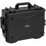 ROADINGER plastmasas koferis 8x AKKU Flat Light ar ratiņiem 55x42x26cm melns